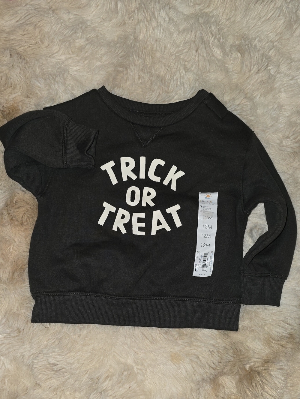 Little Co. By Lauren Conrad Kids 'Trick or Treat' Black Sweatshirt 12 Months